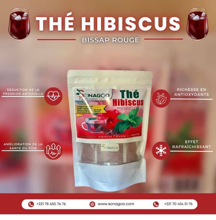 Thé Hibiscus / Bissap Rouge 17 sachets