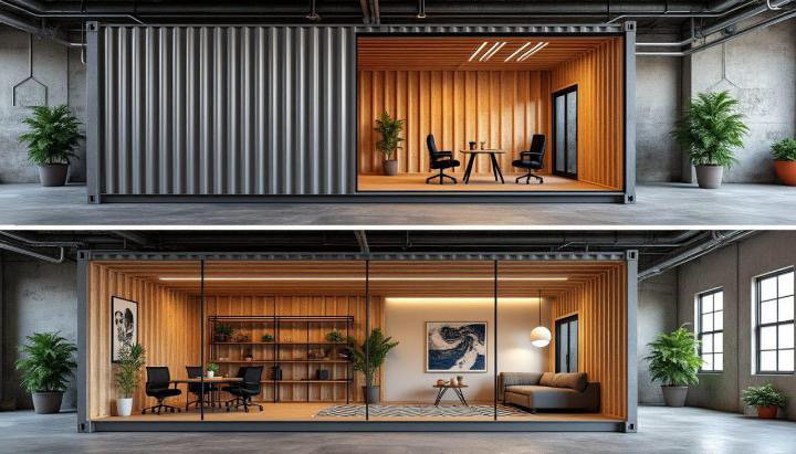 Conteneur aménagé Bureau / Open space